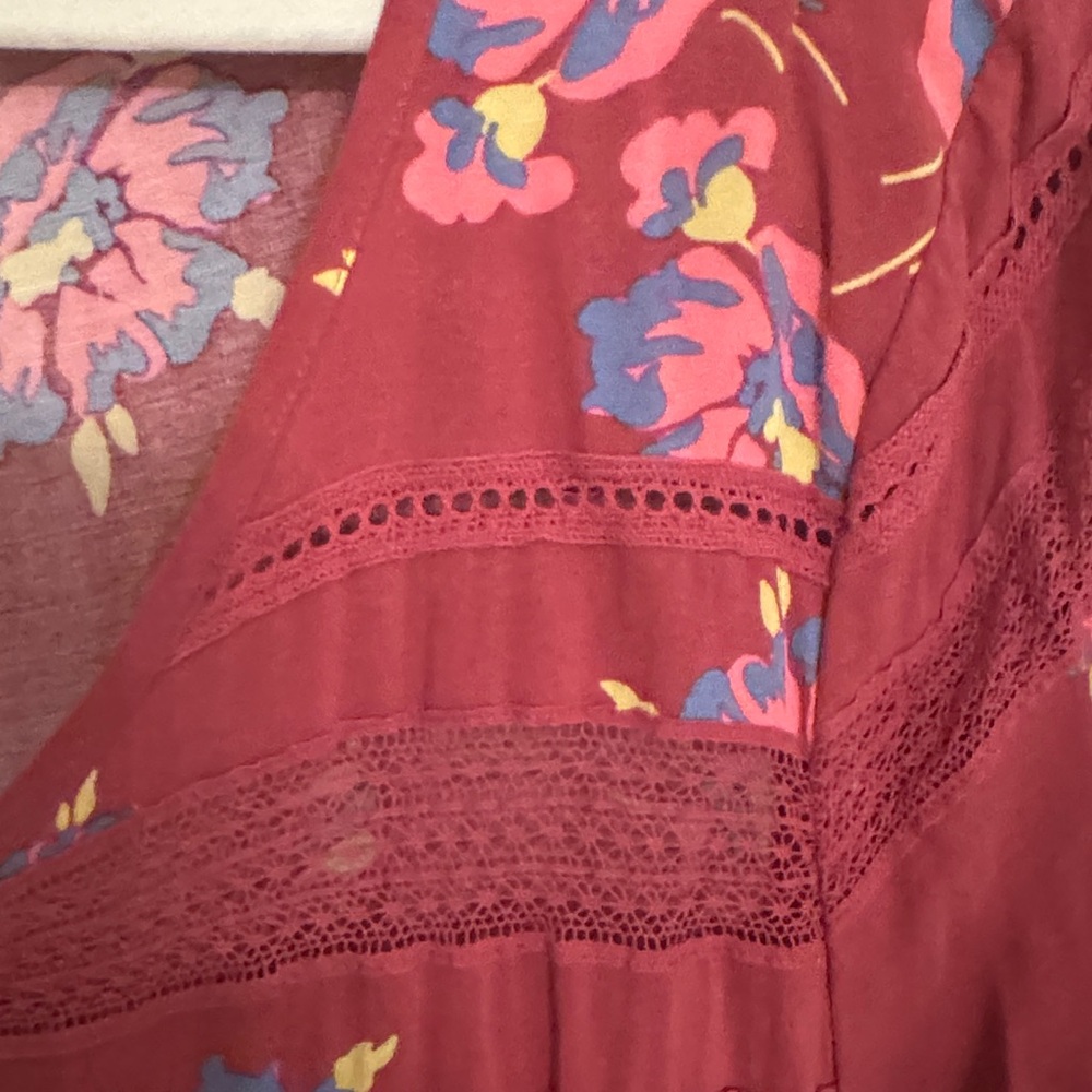 Matilda Jane Women's Pink Floral Short Sleeve Art Class Dress - Picture 3 of 3